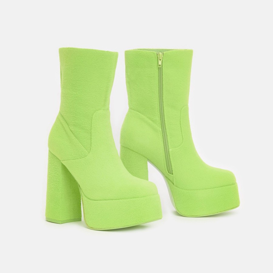 Women Koi footwear Heeled Boots | Dipsy Fluffy Platform Boots ...